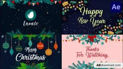 New Year Greetings Slideshow | After Effects Openers template preview