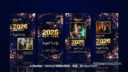 New Year Instagram Stories Openers template preview