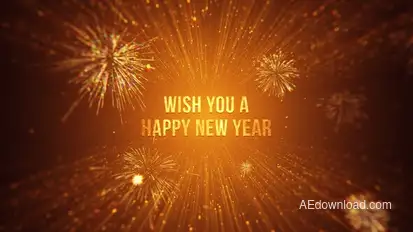 New Year Message Video Displays template preview