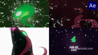 New Year Snake Opener | After Effects Openers template preview