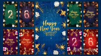 New Year 2026 Reel Elements template preview