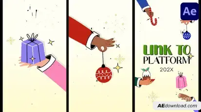 New Year Things Typography Stories for After Effects Titles template preview