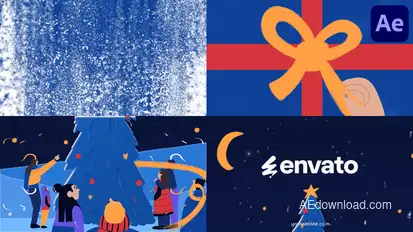 New Year Tree Logo Opener | After Effects Logo Stings template preview