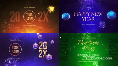 New Year Wishes Pack Openers template preview