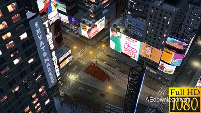 New York Time Square 2 Video Displays template preview