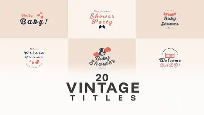 Newborn Title Titles template preview