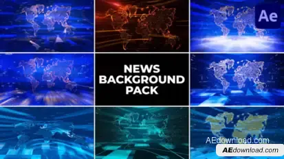 News Background Pack for After Effects Elements template preview