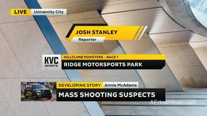 News Broadcast Lower Thirds 2 broadcast-packages template preview