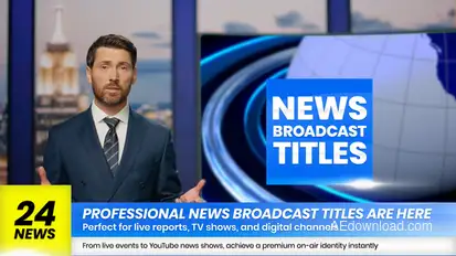 News Broadcast Titles Titles template preview