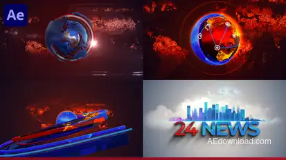 News Intro broadcast-packages template preview