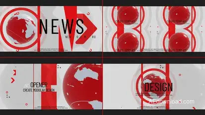 News Intro broadcast-packages template preview