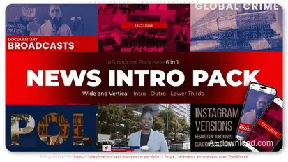 News Intro - Broadcast Pack broadcast-packages template preview