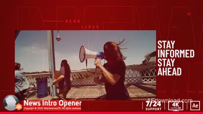 News Intro Opener broadcast-packages template preview