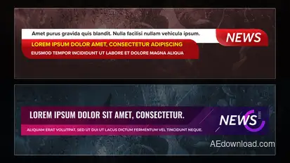 News Lower Thirds Pack broadcast-packages template preview