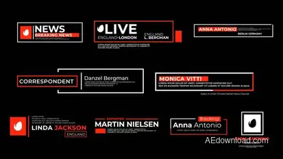 News Lower Thirds V.4 Elements template preview