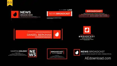News Lower Thirds V.5 Elements template preview