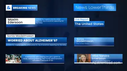 News LowerThirds Titles template preview