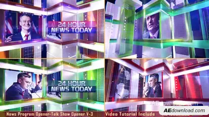 News Program Opener-Talk Show Opener V-3 broadcast-packages template preview