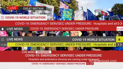 News Tickers AE Elements template preview