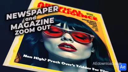 Newspaper Magazine Zoom Out broadcast-packages template preview