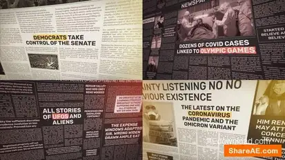 Newspaper News Intro Openers template preview