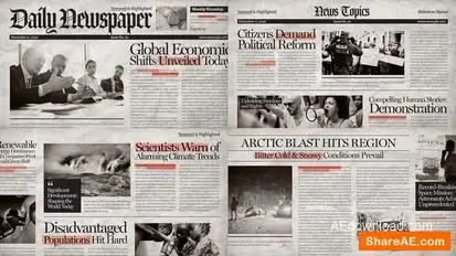 Newspaper Video Template Openers template preview
