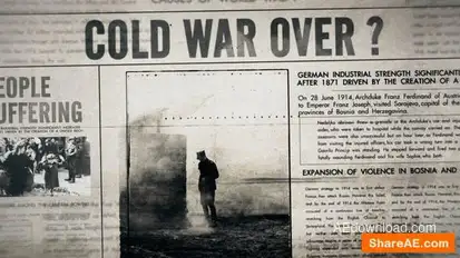 Newspaper Vintage History Headlines Promo Openers template preview