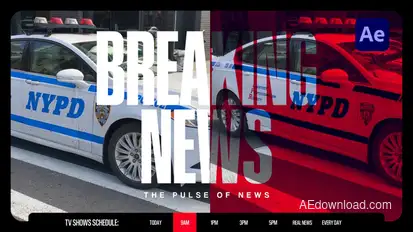 Next Breaking News Release broadcast-packages template preview