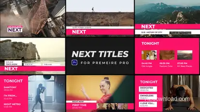 Next Titles | Premiere Pro broadcast-packages template preview