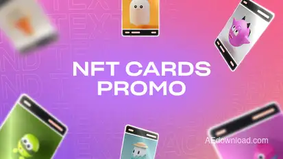 NFT Cards promo Product Promo template preview