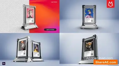 NFT Collection Promo | Glass Mockup Openers template preview