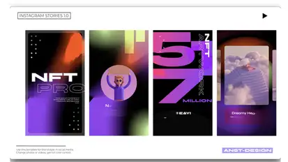 NFT Instagram Social Media Stories Product Promo template preview