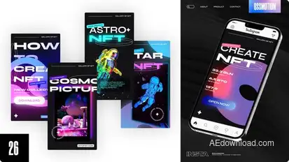 NFT Instagram Stories Video Displays template preview