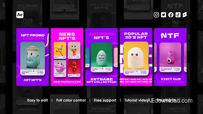 NFT Instagram Stories Product Promo template preview