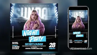 Night Club Flyer v13 Openers template preview