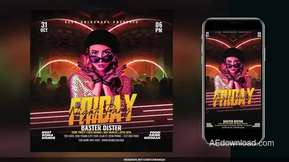 Night Club Flyer v14 Openers template preview