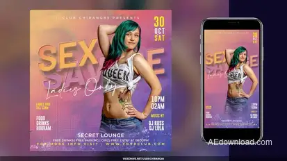 Night Club Flyer v18 Openers template preview