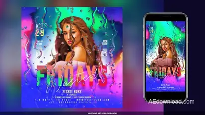 Night Club Flyer v19 Product Promo template preview