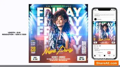 Night Club Flyer v2 Openers template preview