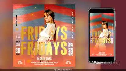 Night Club Flyer v27 Openers template preview