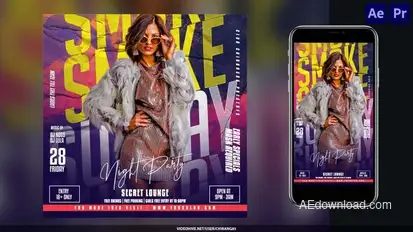 Night Club Flyer v30 Openers template preview