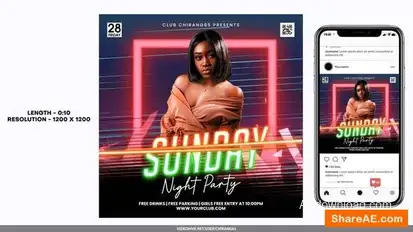 Night Club Flyer v5 Openers template preview