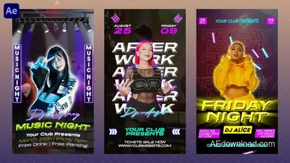 Night Club Flyers Openers template preview