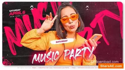 Night Club Party Openers template preview