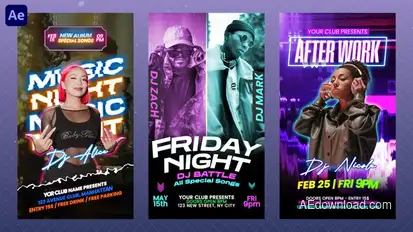 Night Club Party Flyers Openers template preview