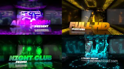 Night Club Promo Video Displays template preview