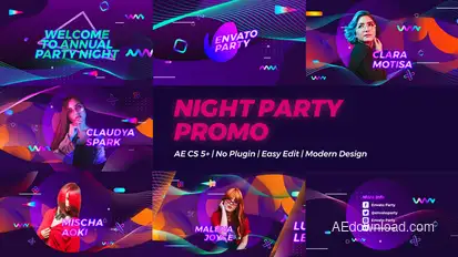 Night Party Promo Openers template preview