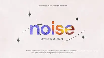 Noise Drawn Text Effect Titles template preview