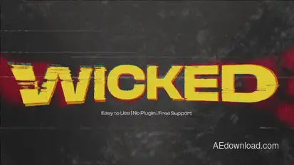 Noise Text Effect Titles template preview