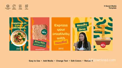 Noodle Instagram Reels Product Promo template preview
